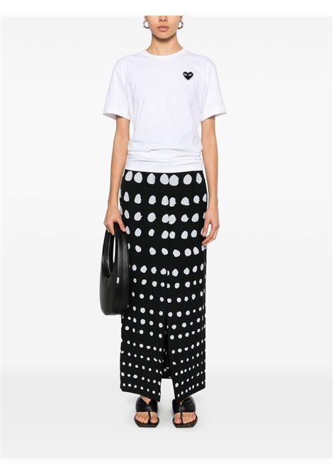 emblem t-shirt unisex white COMME DES GARÇONS PLAY | AX-T801-0511